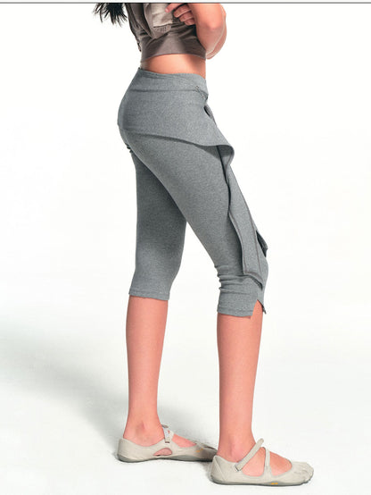 kvkv Heather Gray Detachable Hip Cover Tie Women&