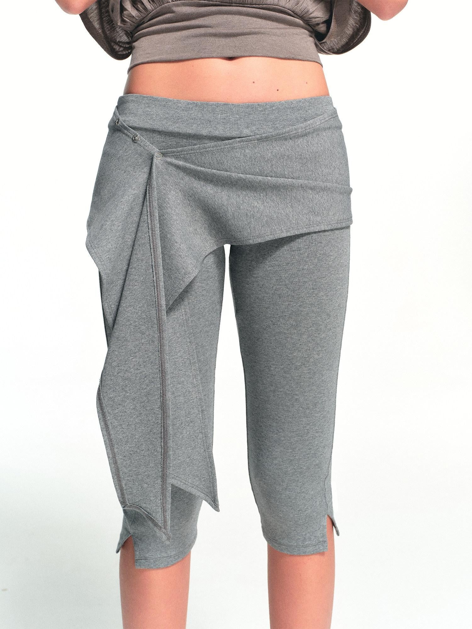 kvkv Heather Gray Detachable Hip Cover Tie Women&