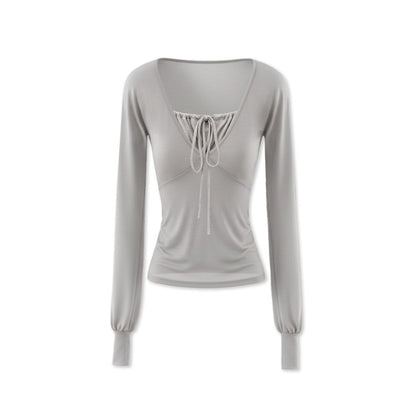 kvkv_Heather_Gray_Pleated_Adjustable_Strap_Square_Neck_Women&