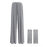 kvkv_Heather_Gray_Pleated_Detachable_Socks_Elastic_Waist_Women&