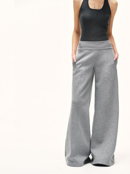 kvkv Heather Gray Wide Waistband Air Layer Women&
