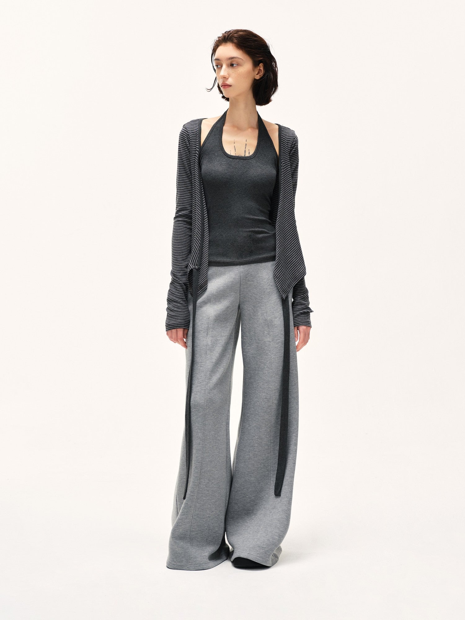 kvkv Heather Gray Wide Waistband Air Layer Women&