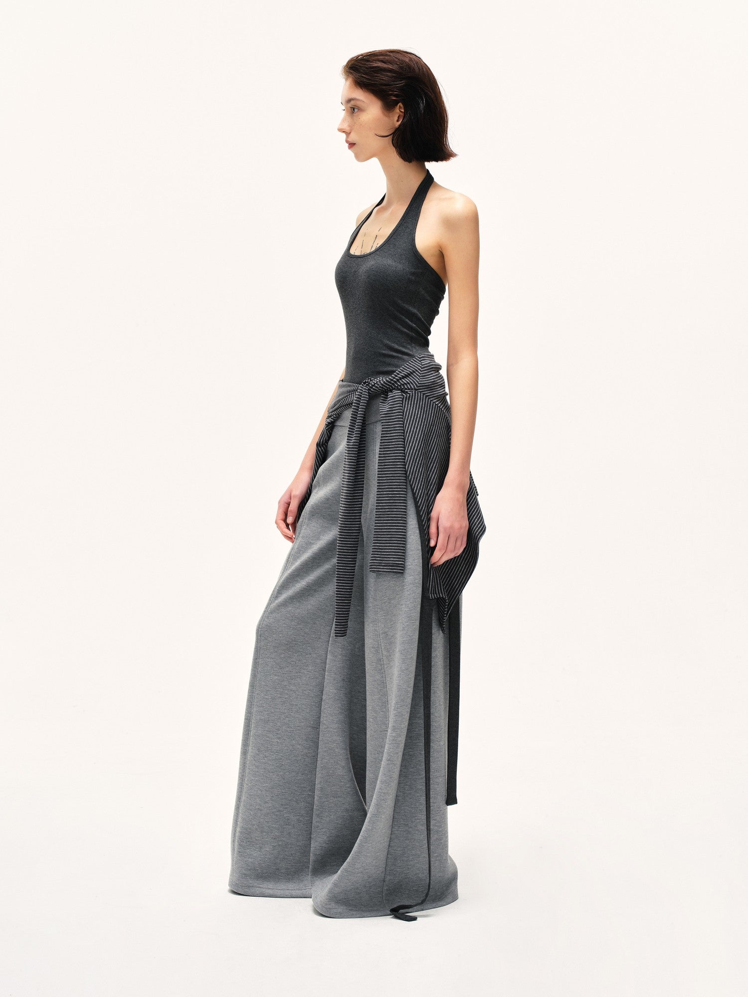 kvkv Heather Gray Wide Waistband Air Layer Women&