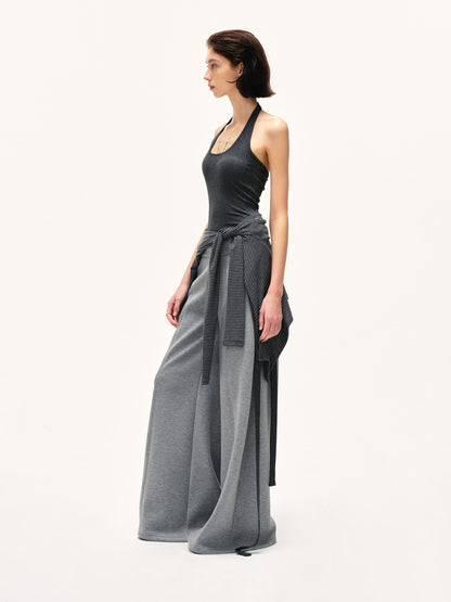 kvkv Heather Gray Wide Waistband Air Layer Women&