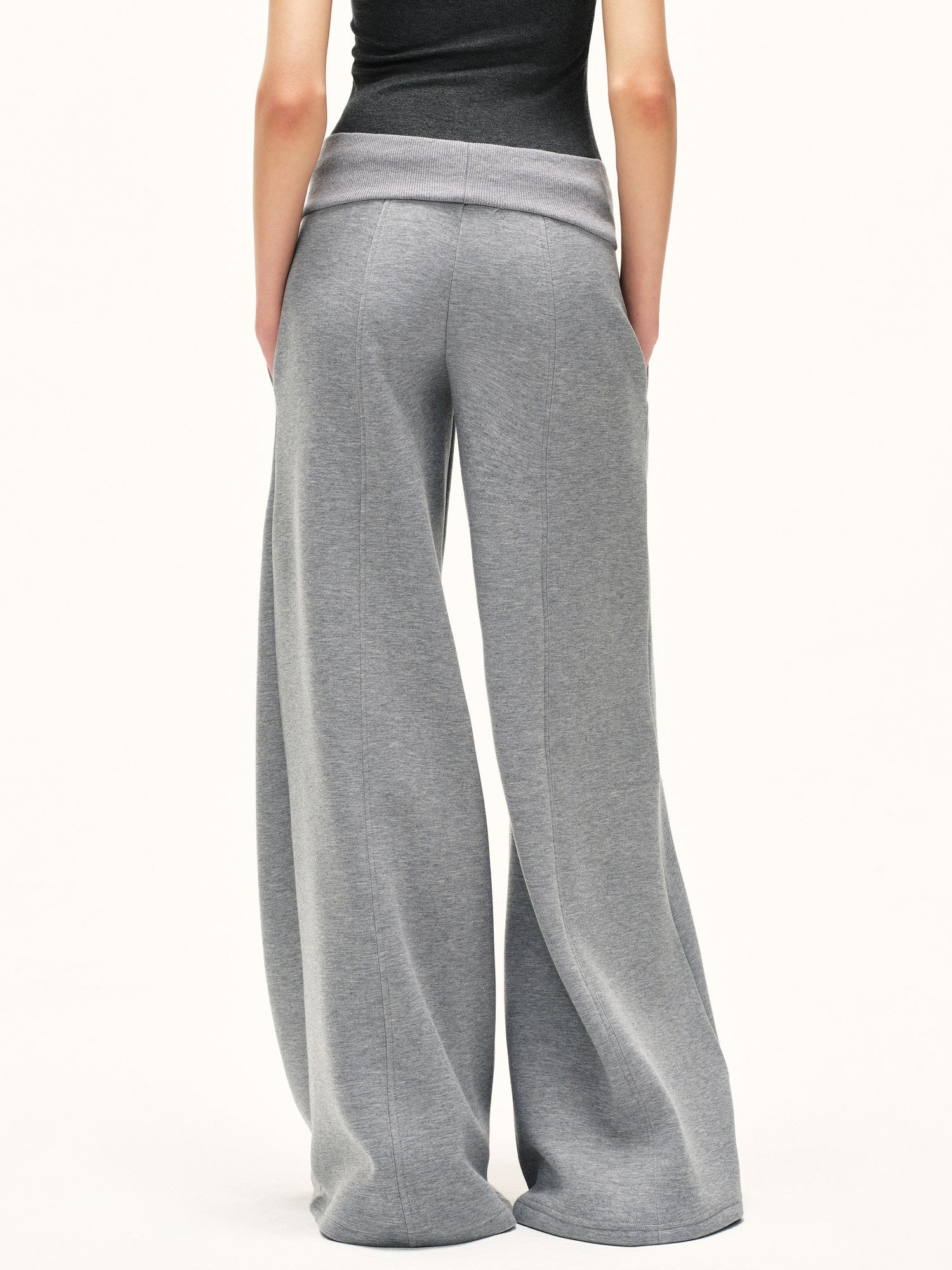 kvkv Heather Gray Wide Waistband Air Layer Women&
