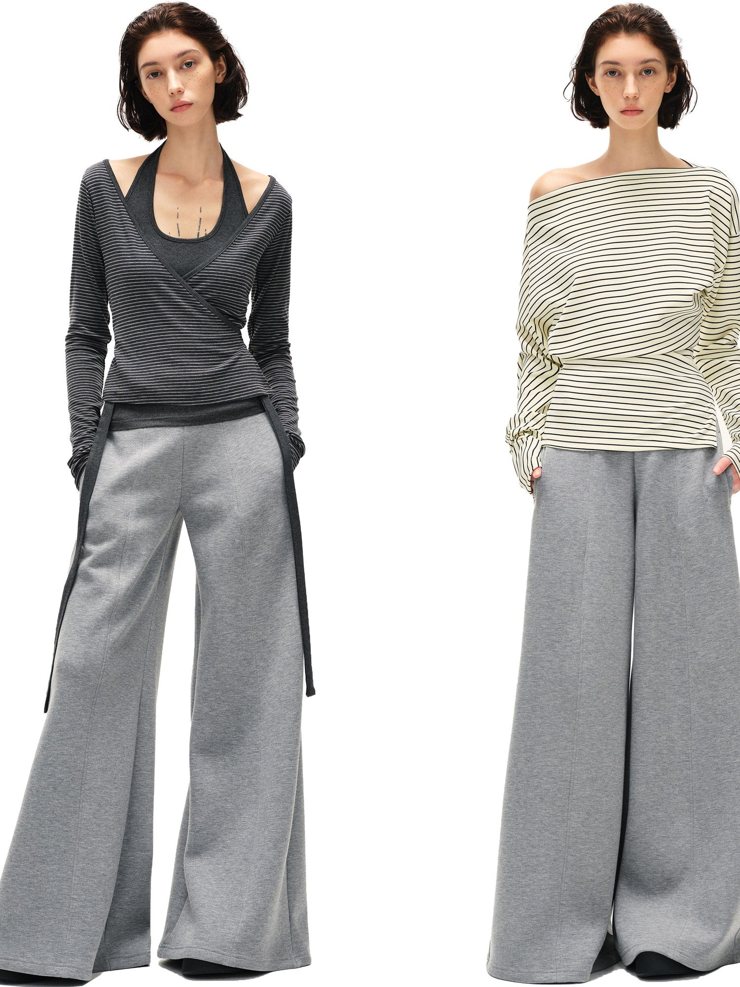 kvkv Heather Gray Wide Waistband Air Layer Women&