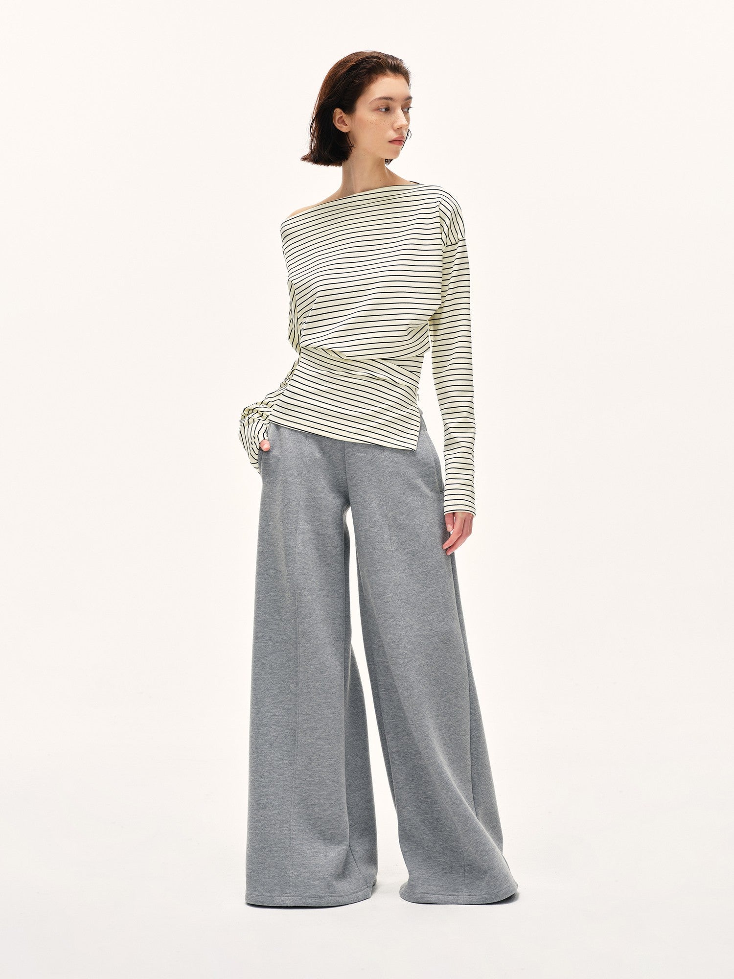 kvkv Heather Gray Wide Waistband Air Layer Women&