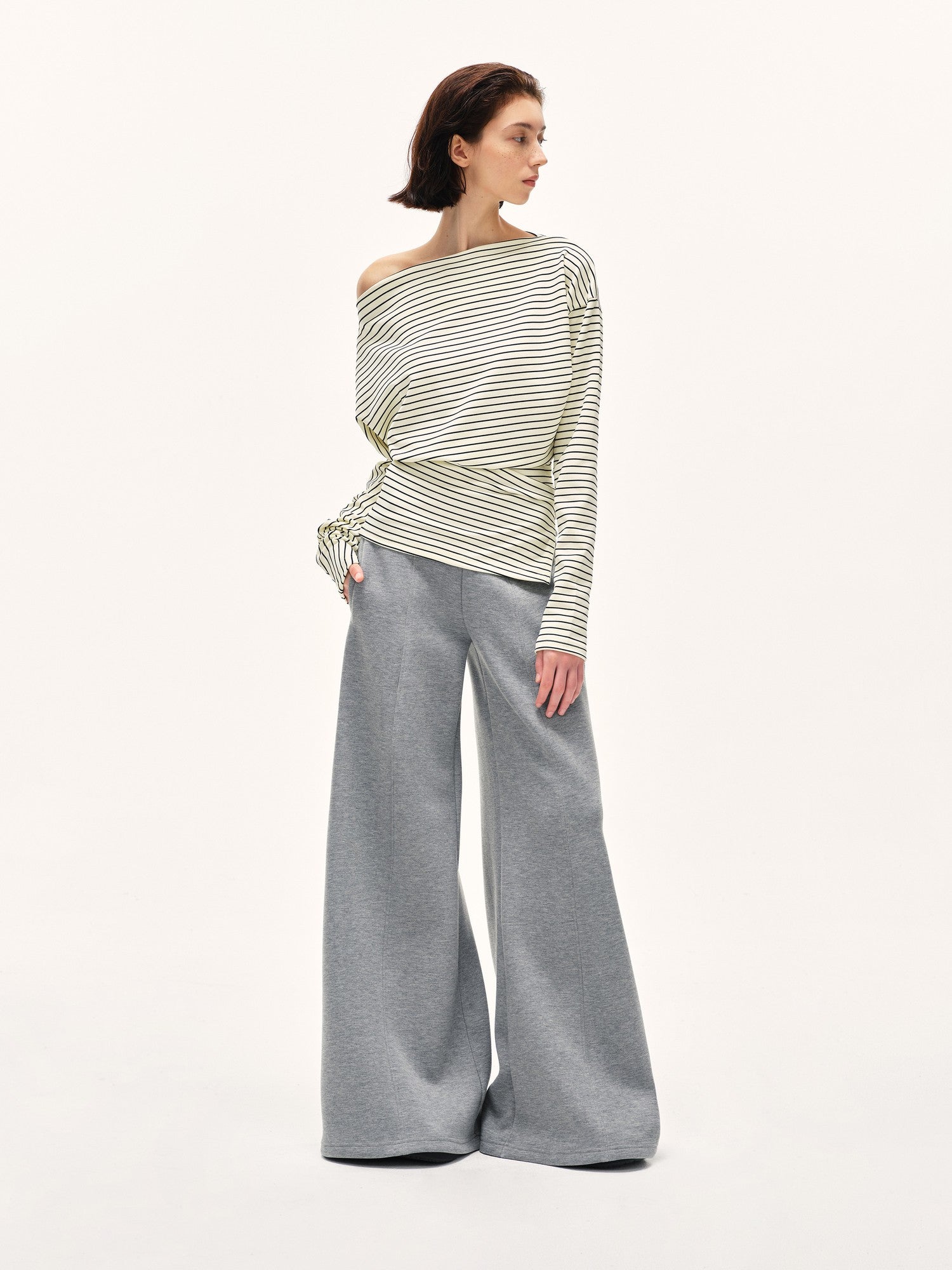 kvkv Heather Gray Wide Waistband Air Layer Women&