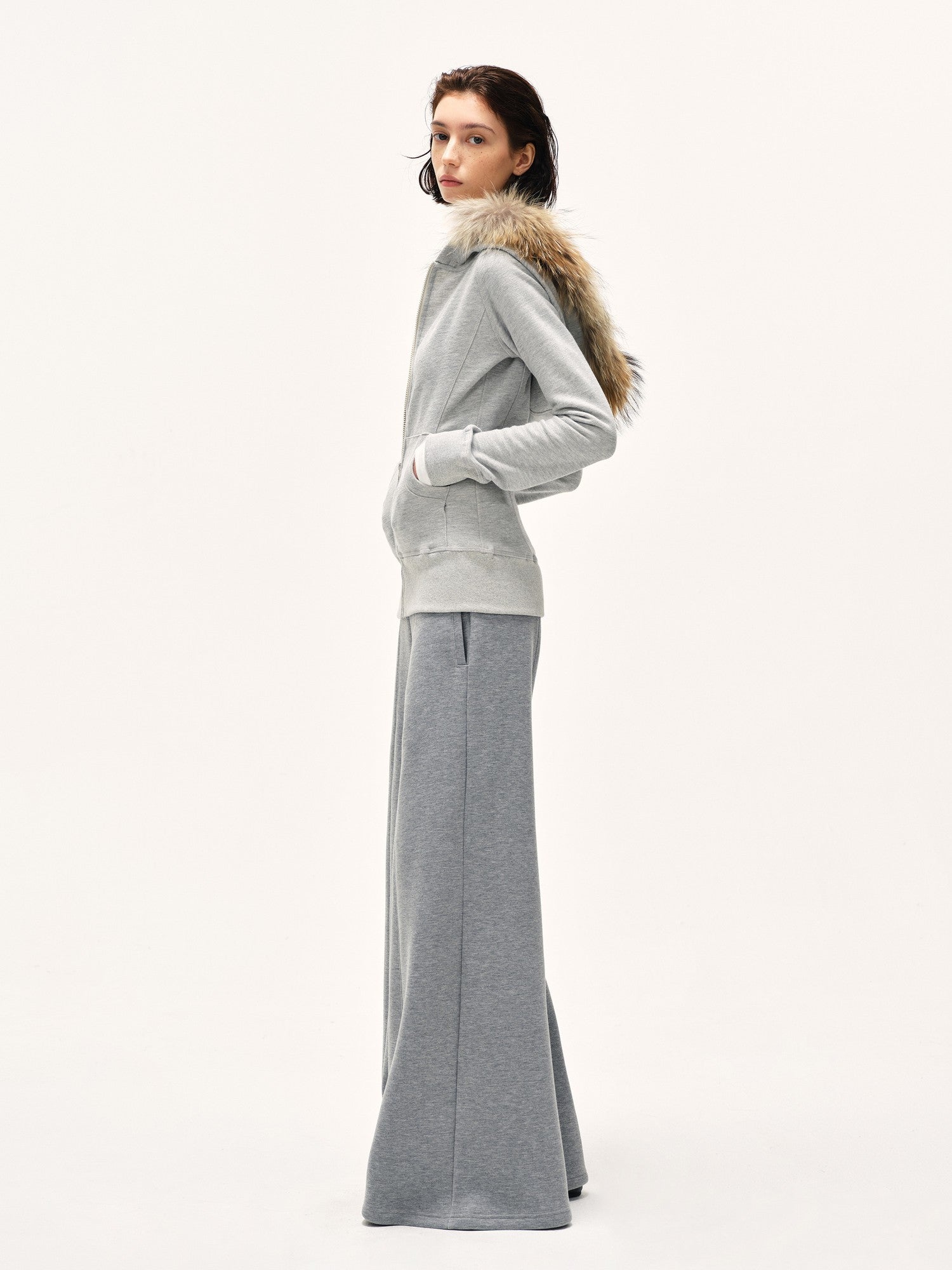 kvkv Heather Gray Wide Waistband Air Layer Women&