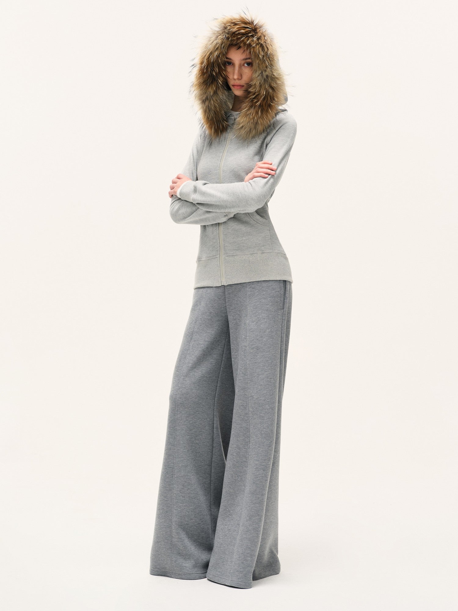 kvkv Heather Gray Wide Waistband Air Layer Women&