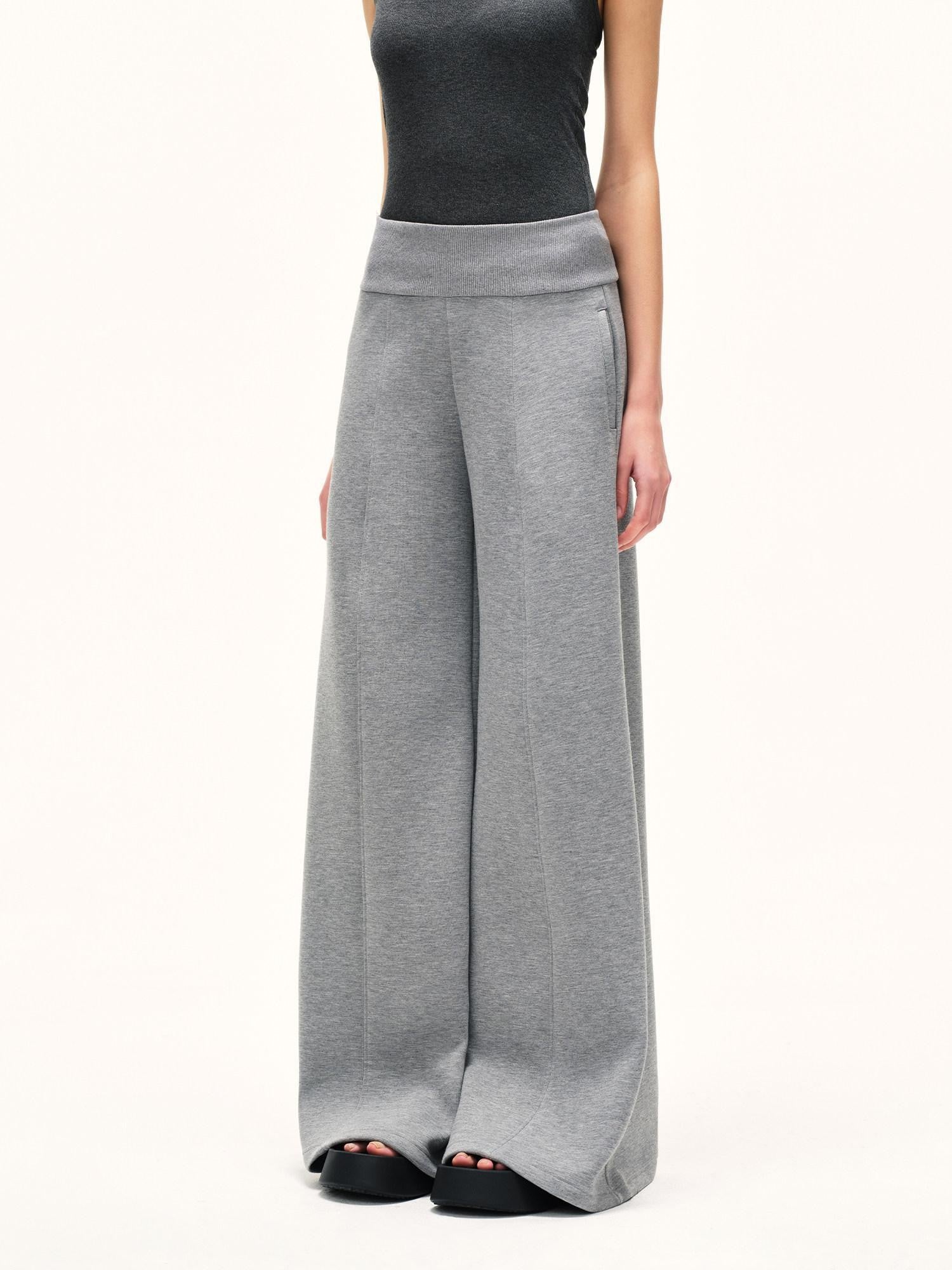 kvkv Heather Gray Wide Waistband Air Layer Women&
