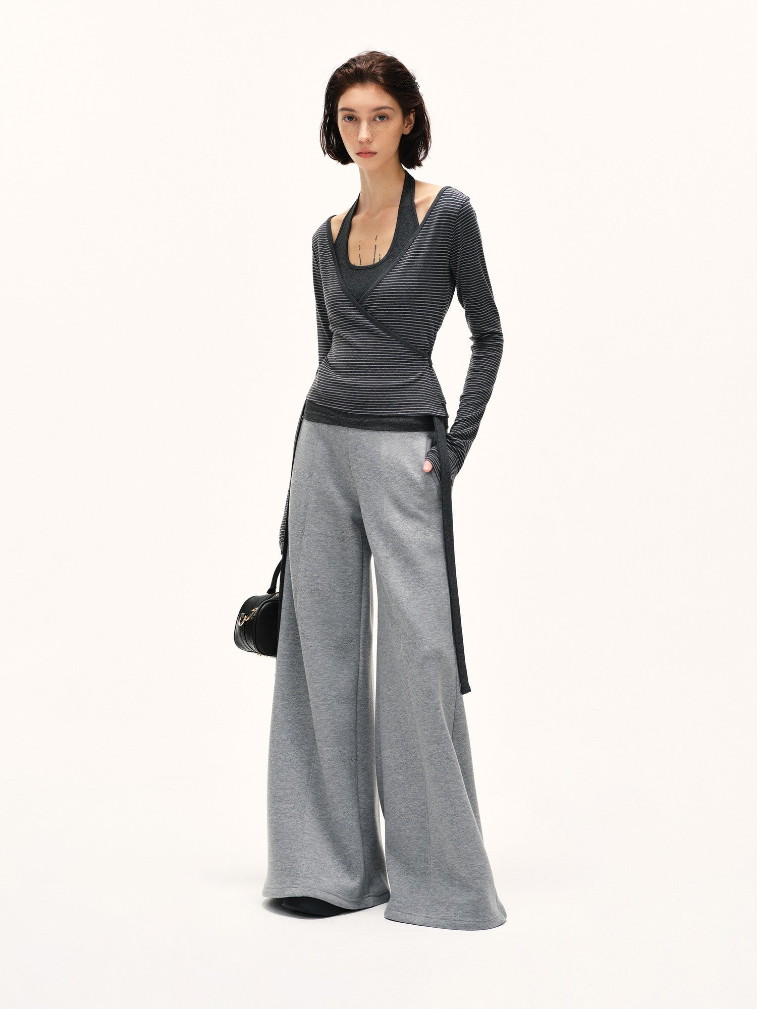 kvkv Heather Gray Wide Waistband Air Layer Women&