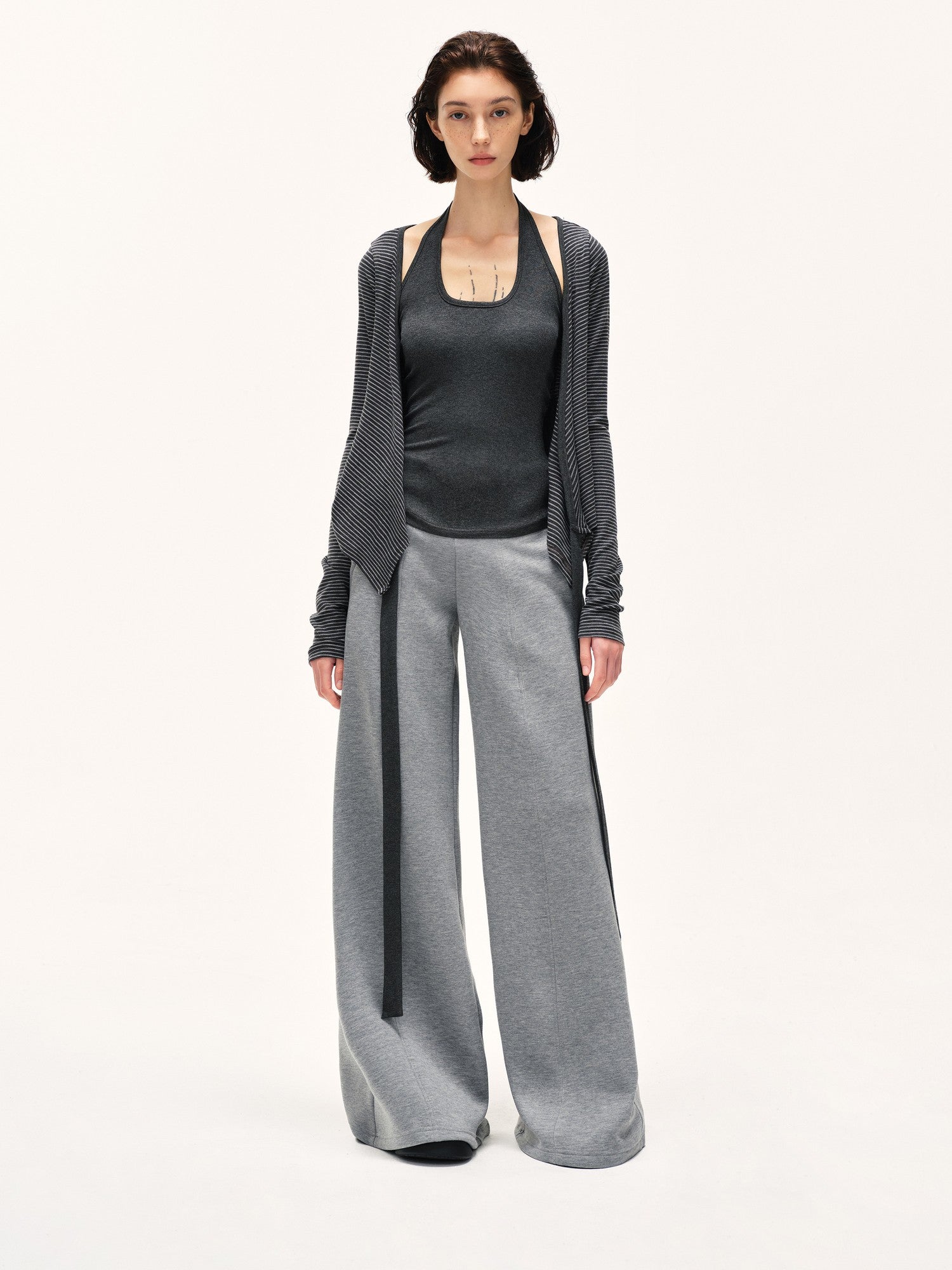 kvkv Heather Gray Wide Waistband Air Layer Women&