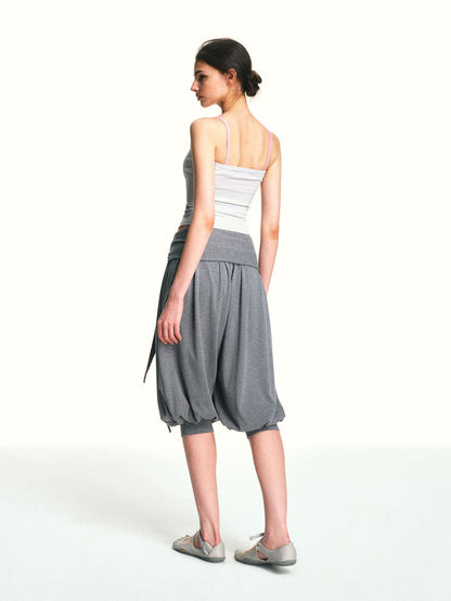 kvkv Heather Grey Pleated Detachable Tie Slub Women&