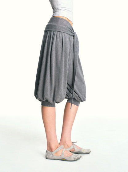 kvkv Heather Grey Pleated Detachable Tie Slub Women&