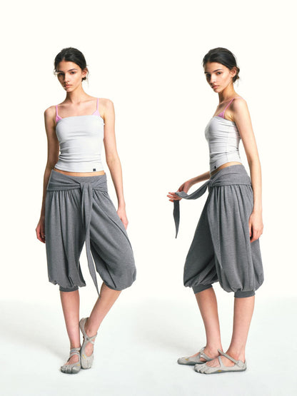 kvkv Heather Grey Pleated Detachable Tie Slub Women&