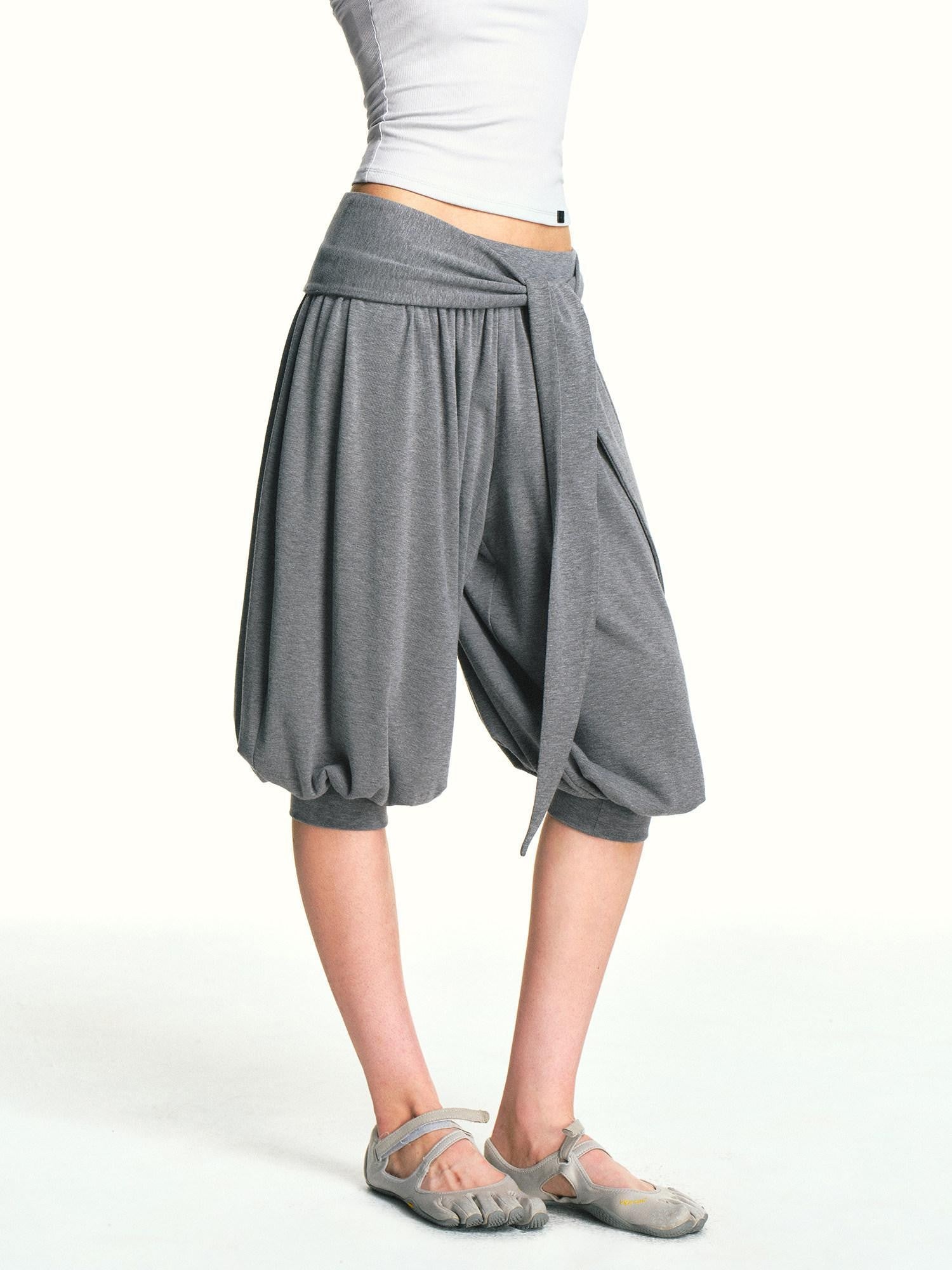 kvkv Heather Grey Pleated Detachable Tie Slub Women&