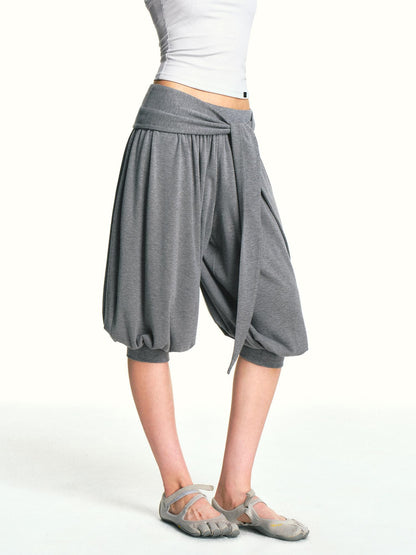 kvkv Heather Grey Pleated Detachable Tie Slub Women&