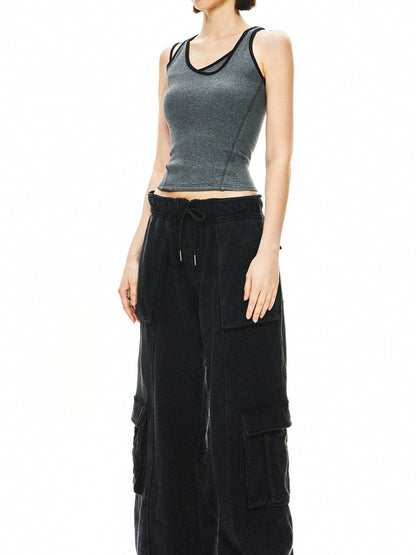 kvkv Heavy Water Wash Knit Pocket Sweatpants