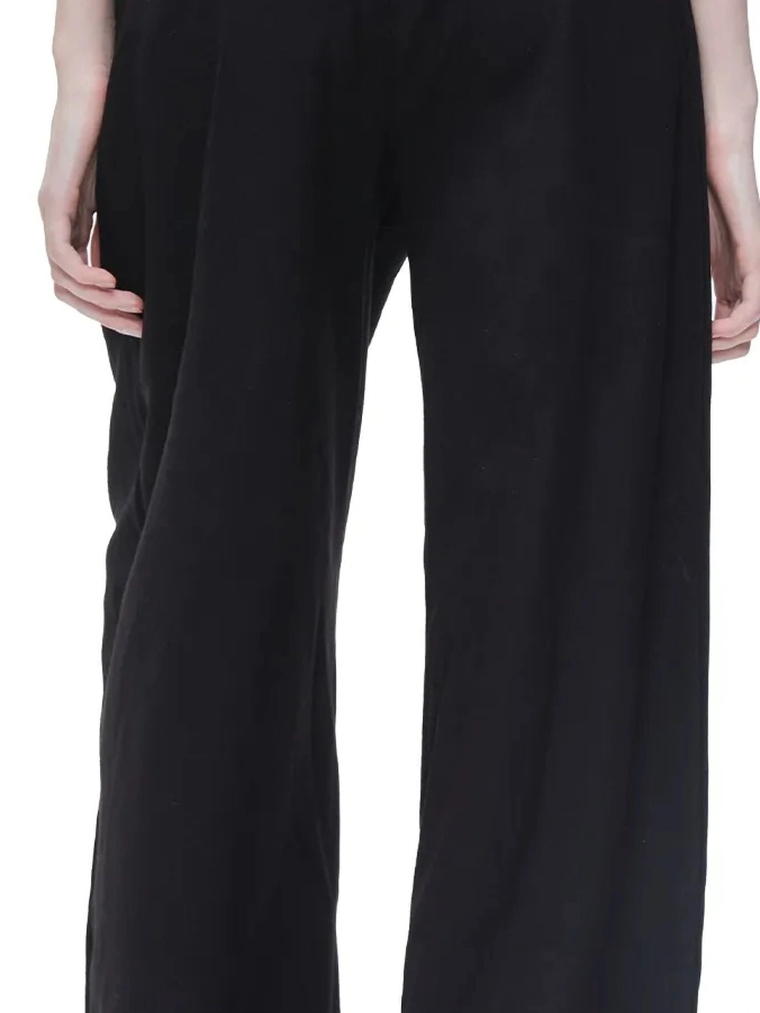 High Waisted Wide Leg Trousers With Draping