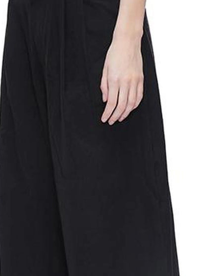 High Waisted Wide Leg Trousers With Draping