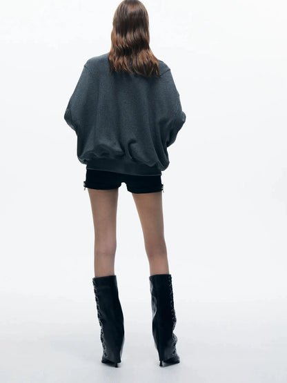 kvkv Knitted Batwing Stacked Sleeve Flight Jacket