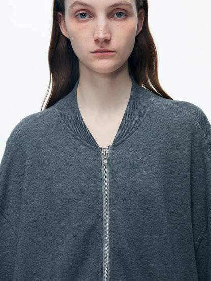 kvkv Knitted Batwing Stacked Sleeve Flight Jacket