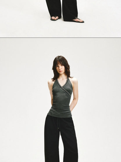 KVKV Yoga Clothing Brand - Knitted Halter Neck Cami Top