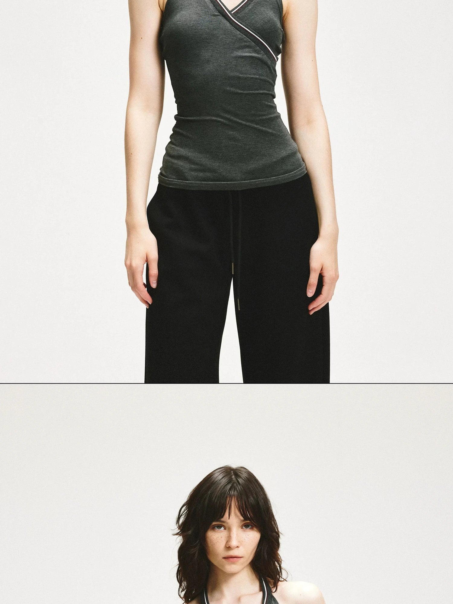 KVKV Yoga Clothing Brand - Knitted Halter Neck Cami Top