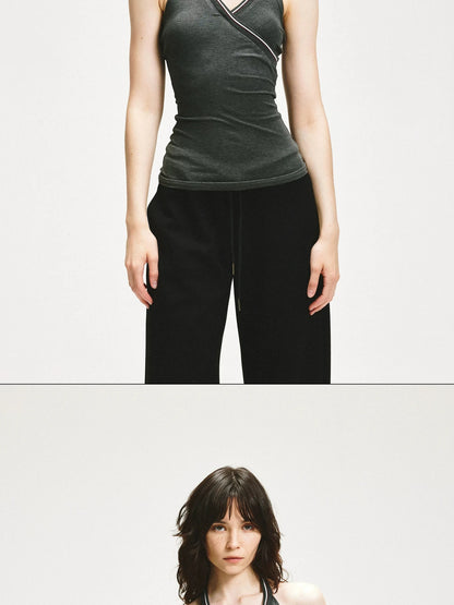 KVKV Yoga Clothing Brand - Knitted Halter Neck Cami Top