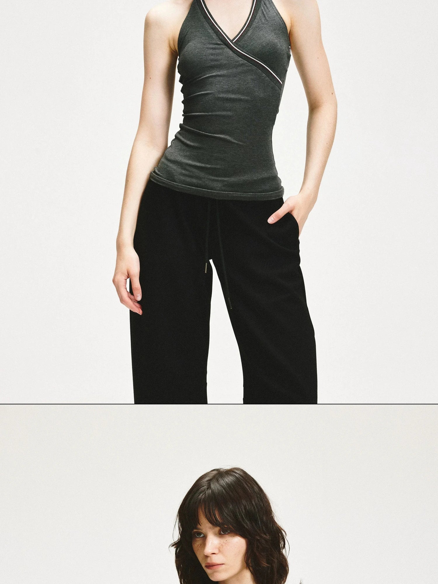 KVKV Yoga Clothing Brand - Knitted Halter Neck Cami Top