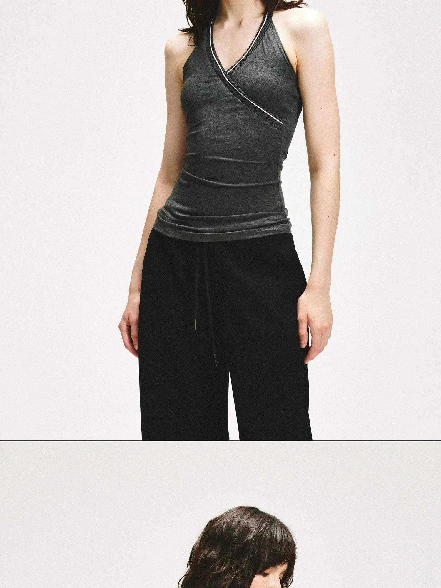 KVKV Yoga Clothing Brand - Knitted Halter Neck Cami Top