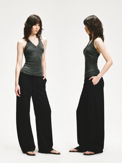 KVKV Yoga Clothing Brand - Knitted Halter Neck Cami Top