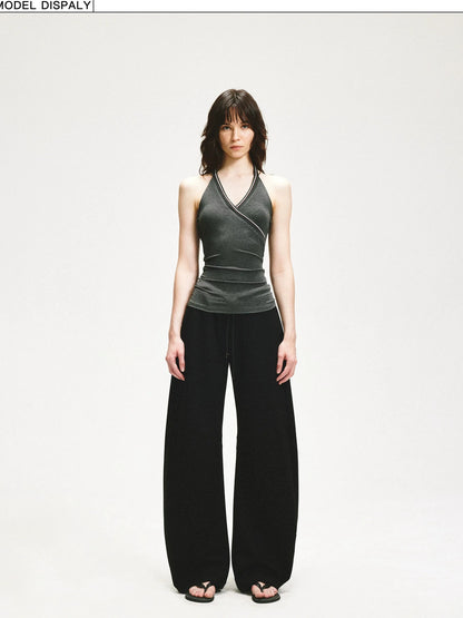 KVKV Yoga Clothing Brand - Knitted Halter Neck Cami Top