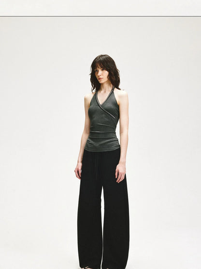 KVKV Yoga Clothing Brand - Knitted Halter Neck Cami Top
