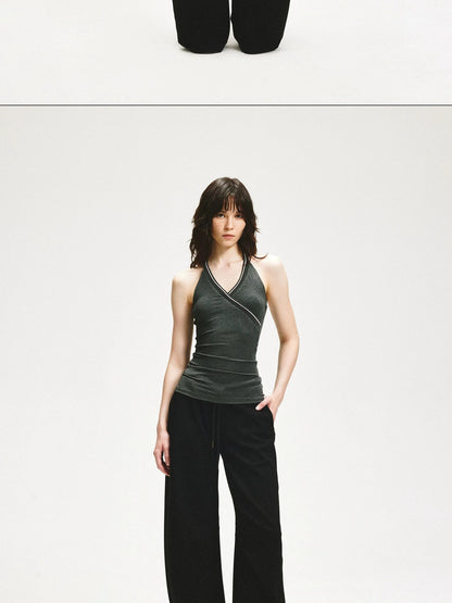 KVKV Yoga Clothing Brand - Knitted Halter Neck Cami Top