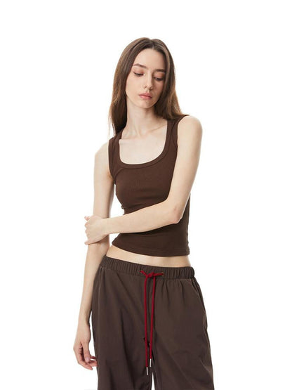 kvkv Knitted U Neck Racerback Side Coverage Women&
