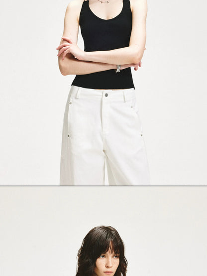 KVKV Yoga Clothing Brand - Lace Y Back Knit Sleeveless Tank