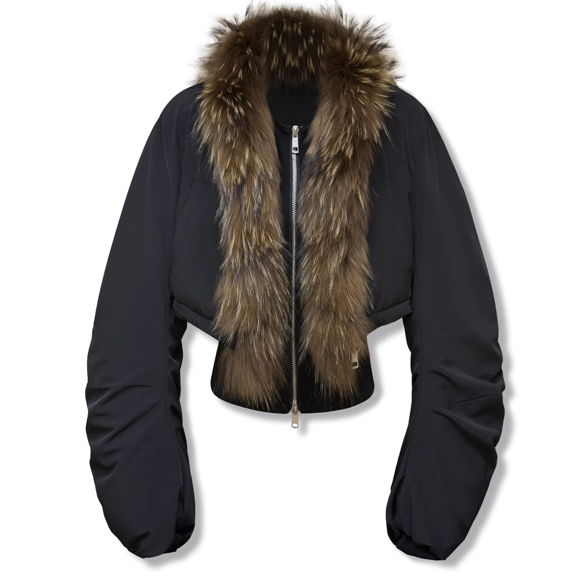 kvkv_Leopard_Print_Cropped_Oversized_Lapel_Zip_Women_Nylon_Puffer_Jacket_MISSTT