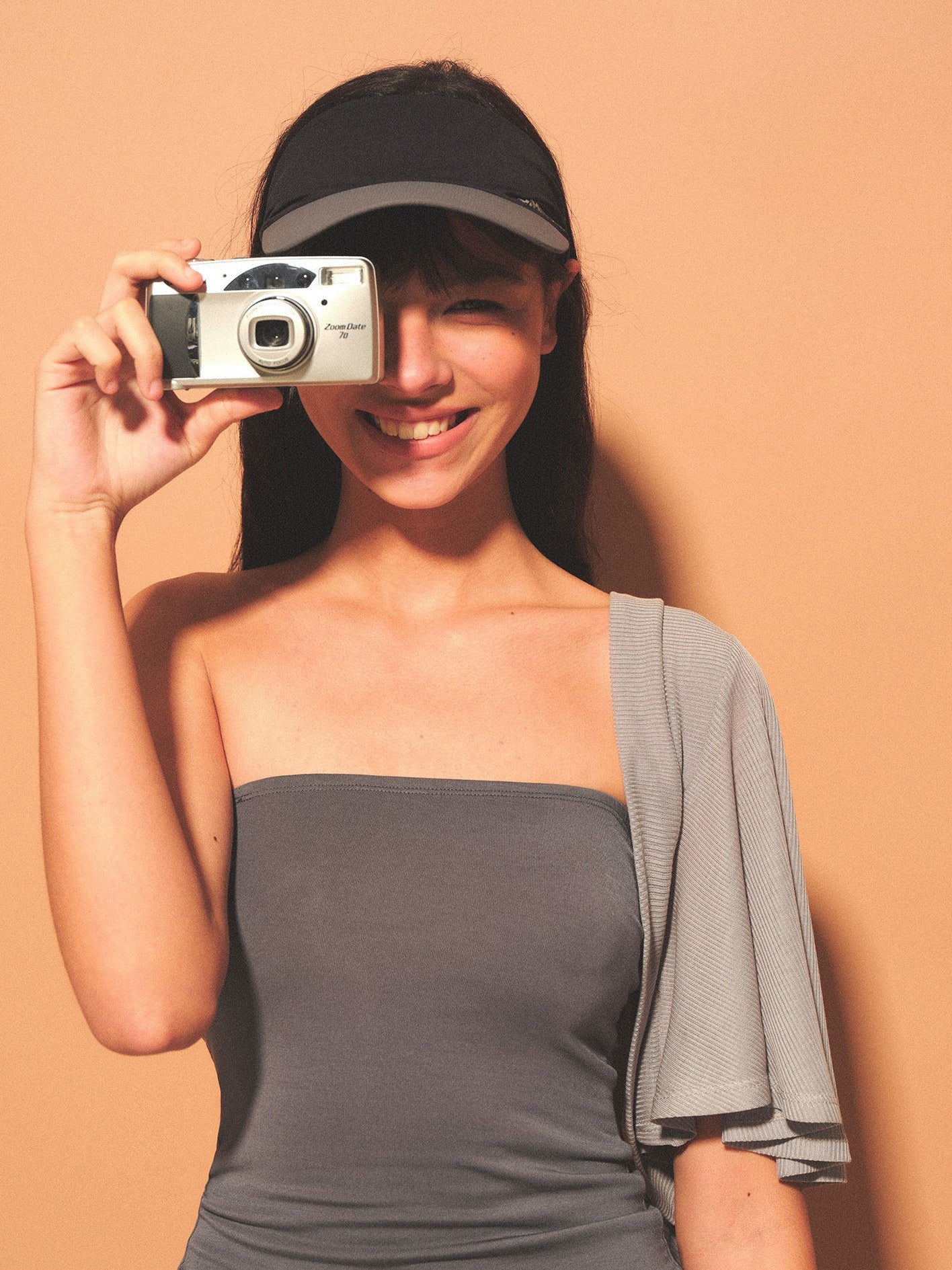 kvkv Light Brown Cap Sleeve Open Front Side Coverage Women&