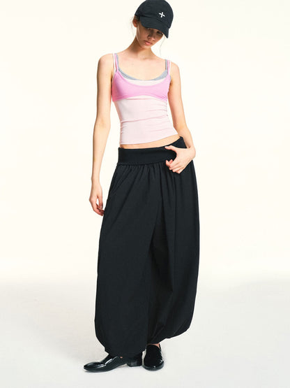 kvkv Light Pink Contrast Layered Detachable Three Piece Set Women&