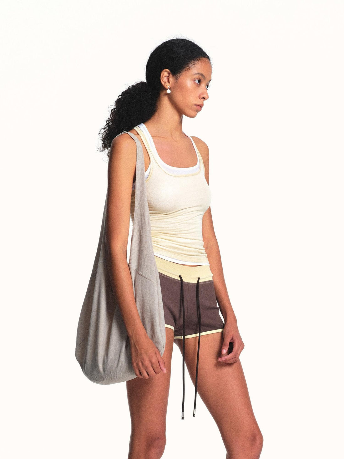 kvkv Light Yellow Sporty Racerback Slim Fit Women&