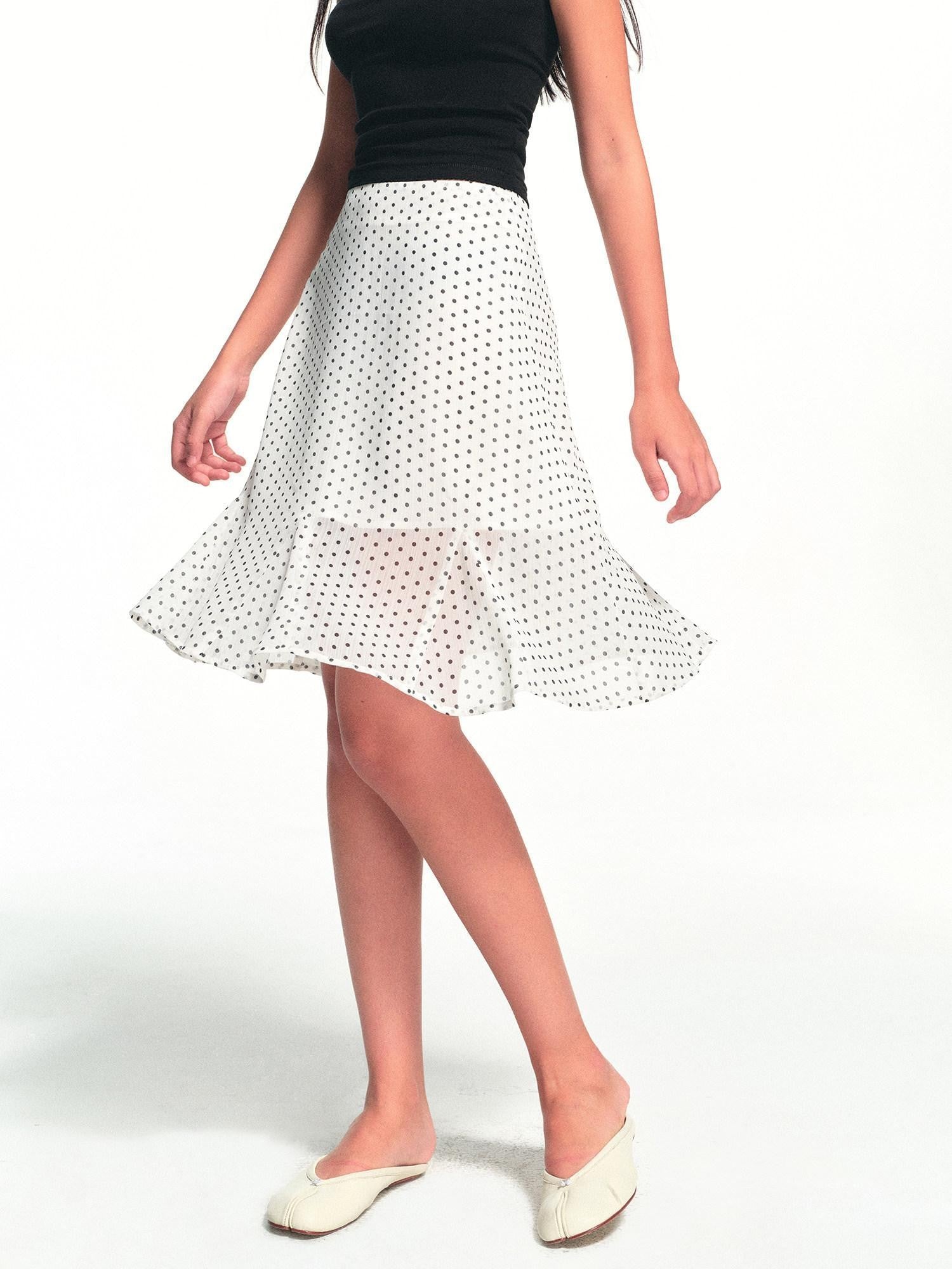kvkv Lightweight Sheer Vintage Polka Dot A Line Women&