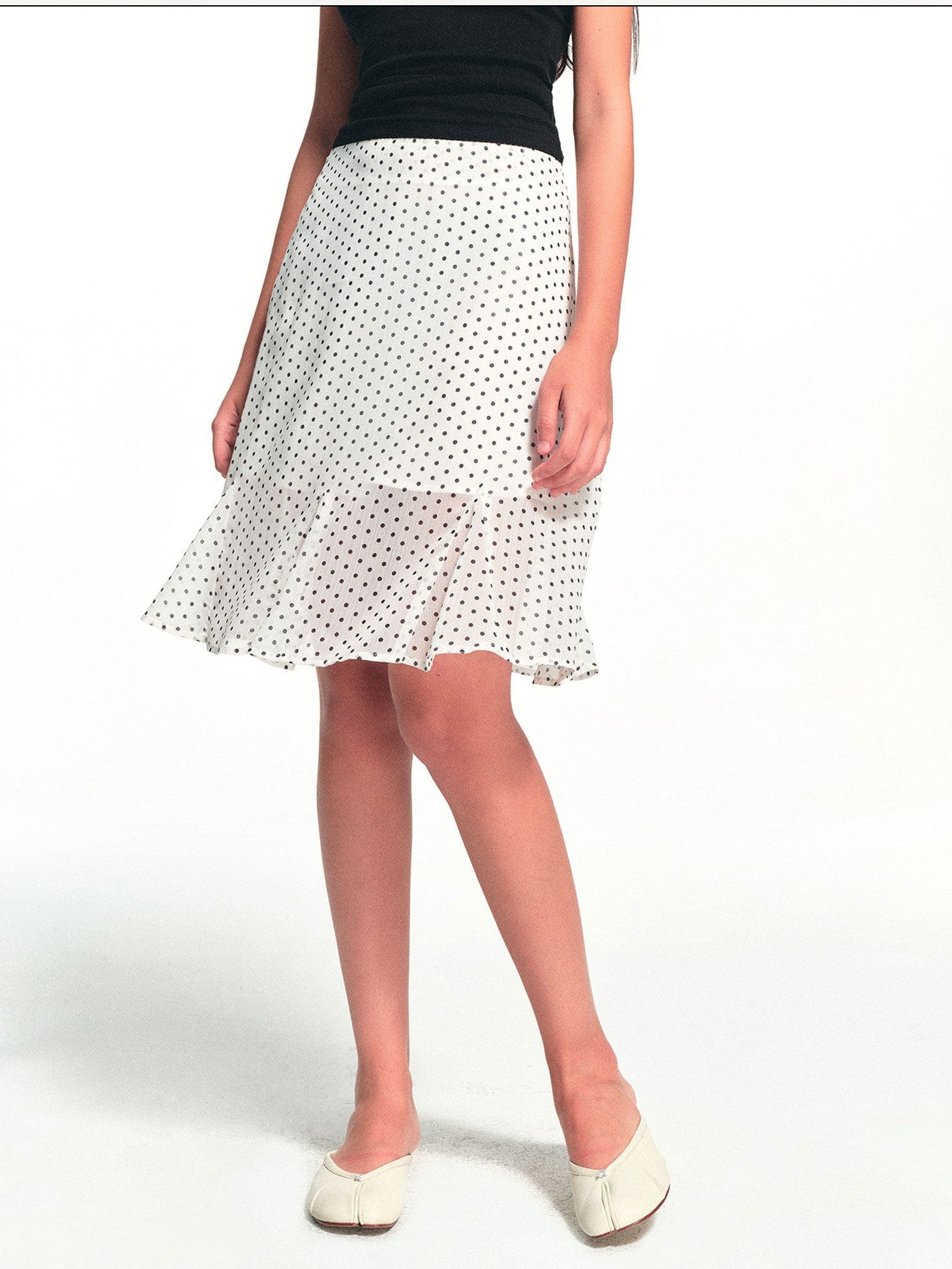 kvkv Lightweight Sheer Vintage Polka Dot A Line Women&