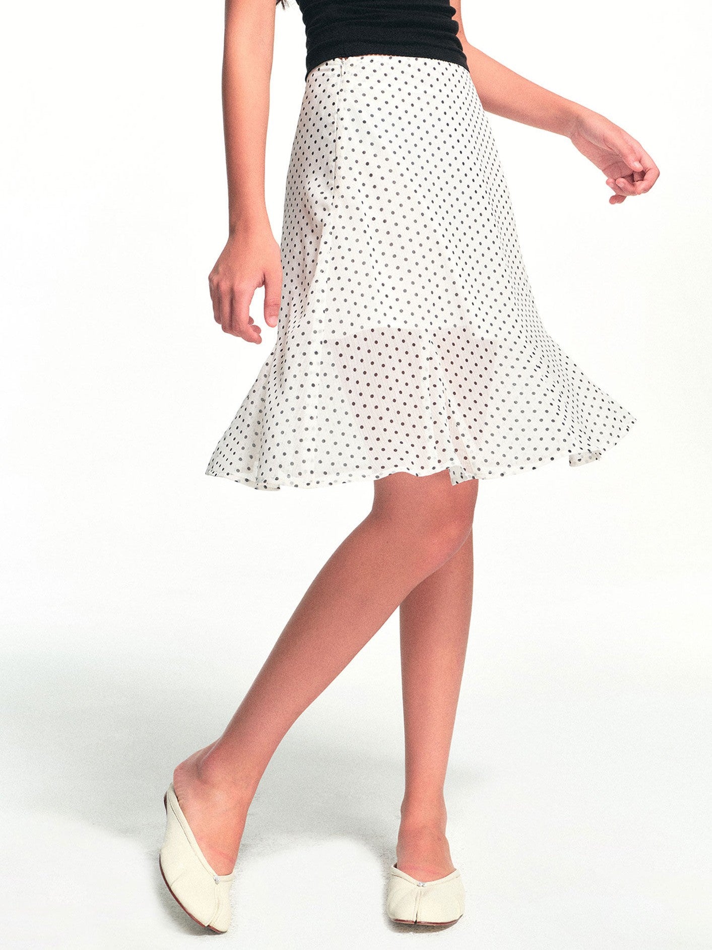 kvkv Lightweight Sheer Vintage Polka Dot A Line Women&