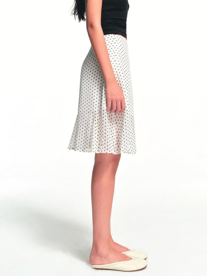 kvkv Lightweight Sheer Vintage Polka Dot A Line Women&