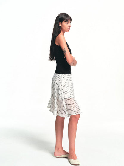 kvkv Lightweight Sheer Vintage Polka Dot A Line Women&