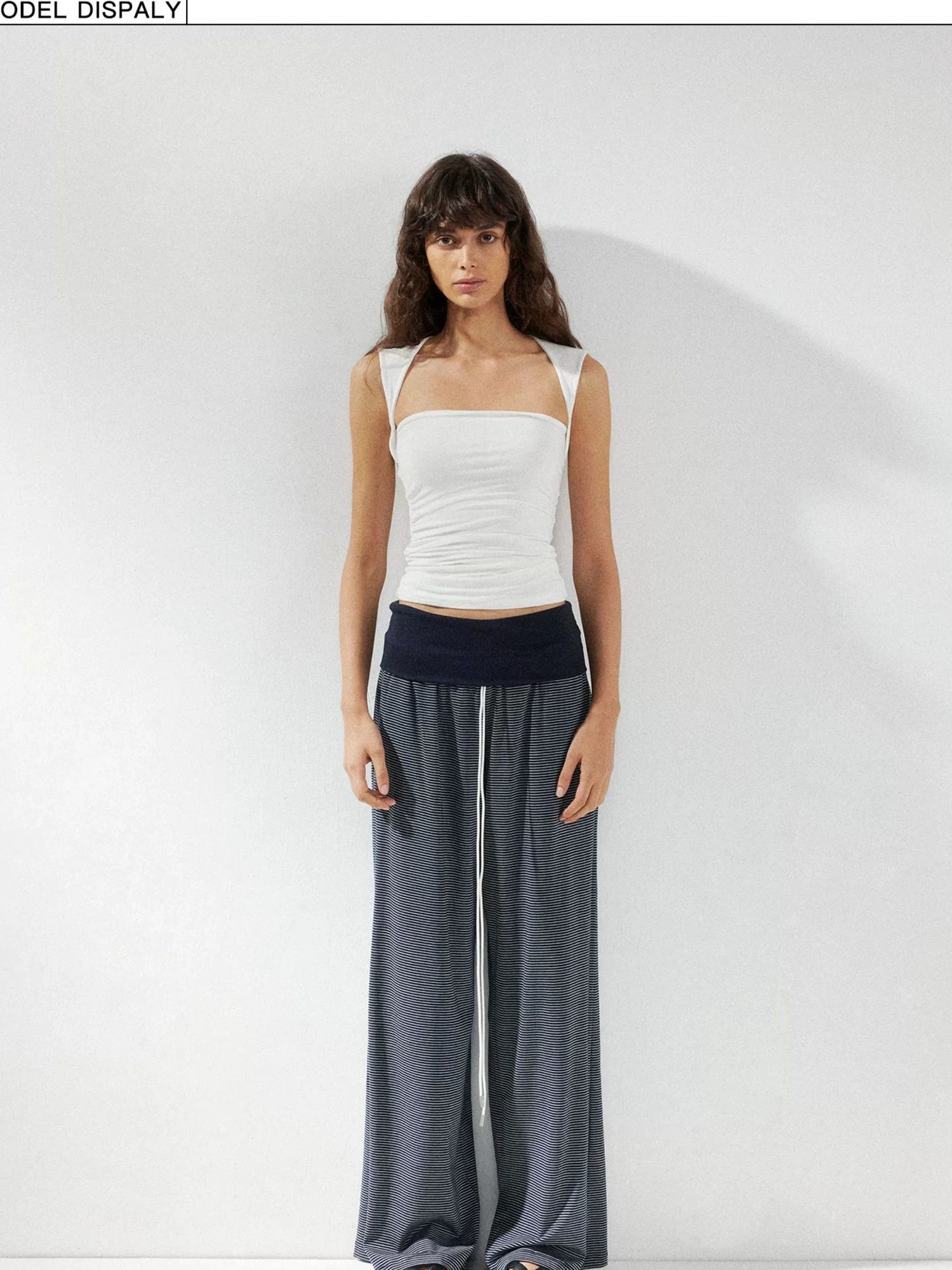 kvkv Low Rise Flared Yoga Pants With Folded Waist