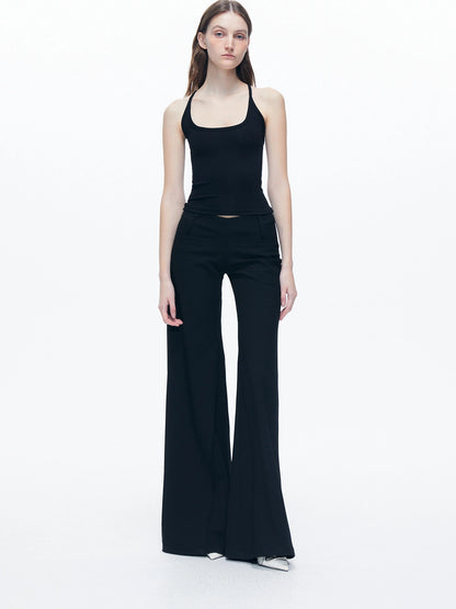 kvkv Low Rise Slim Flare Dress Pants