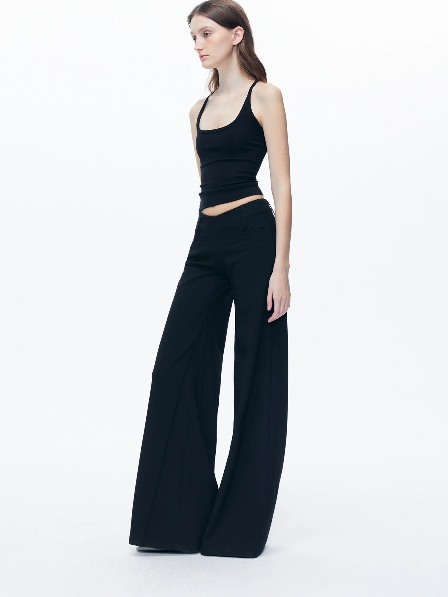 kvkv Low Rise Slim Flare Dress Pants